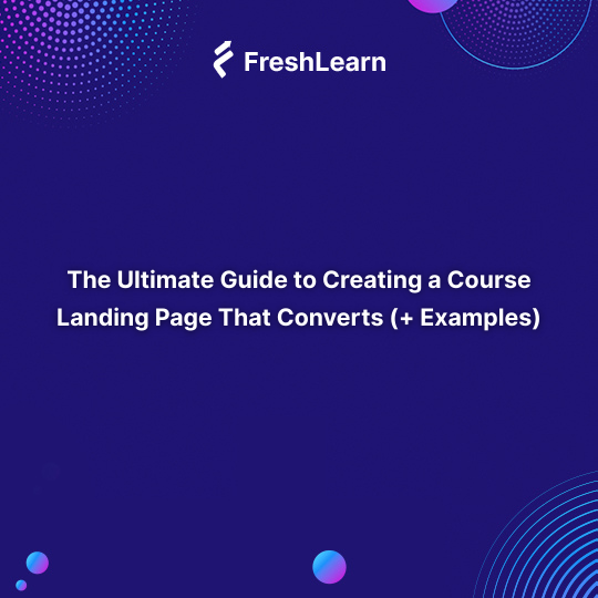 Creating a Course Landing Page